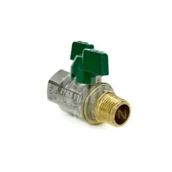 Heavy Pattern Butterfly Handle Male/ Female Economy Brass Ball Valve 