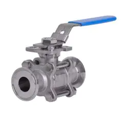3 Piece Full Bore Sanitary Ball Valve in Stainless Steel CF8M (316) Tri-Clamp