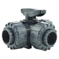 Durapipe TKD 3 Way PVC Metric Solvent Socket Ball Valve - 0