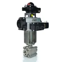 Air Operated Steam Duty Screwed Ball Valve - 5