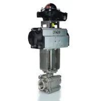 Air Operated Steam Duty Screwed Ball Valve - 6