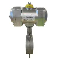 All Stainless Steel Pneumatic Actuated Butterfly Valve - 1