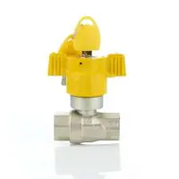 Brass Ball Valve Locking Butterfly Handle - 1