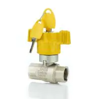 Brass Ball Valve Locking Butterfly Handle - 3