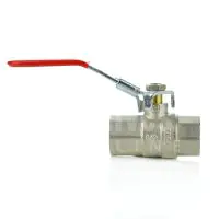 Brass Ball Valve with Red Locking Lever - NPT - 2