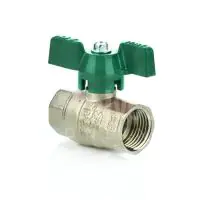 Butterfly Handle Heavy Pattern Economy Brass Ball Valve - 0