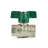 Butterfly Handle Heavy Pattern Economy Brass Ball Valve - 2