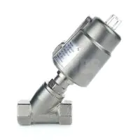 Economy Angle Seat Piston Valve with Pneumatic Actuator - 1