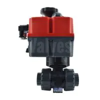 Electric Actuated Durapipe VKD PVC Ball Valve - with J+J Actuator - 2