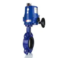 Electric Actuated Wafer Pattern Butterfly Valve - FKM Lined - 2