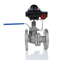 Flanged ANSI 150 Manual Ball Valve with Limit Switchbox - 1