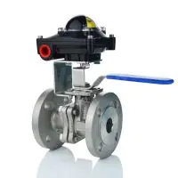 Flanged ANSI 150 Manual Ball Valve with Limit Switchbox - 2