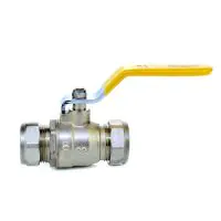 Gas Approved Compression End Brass Ball Valve - 2
