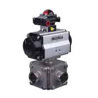 Pneumatic Actuated Series 36SN 3 Way Hygienic Ball Valve - 2