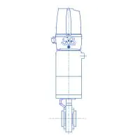 Inoxpa 4800 Hygienic Butterfly Valve with Pneumatic Actuator and C Top - 1