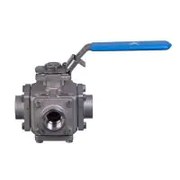 Mars Ball Valve Series 33 3 Way Full Bore Direct Mount - 1