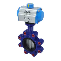 Pneumatic Actuated Economy Lugged Pattern Butterfly Valve - WRAS Approved - 1