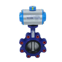 Pneumatic Actuated Economy Lugged Pattern Butterfly Valve - WRAS Approved - 2