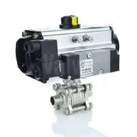 Economy Pneumatic Actuated Weld End Sanitary Ball Valve - 3