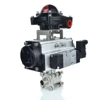 Economy Pneumatic Actuated Weld End Sanitary Ball Valve - 4