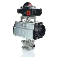 Economy Pneumatic Actuated Weld End Sanitary Ball Valve - 5