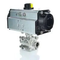 Economy Pneumatic Actuated Sanitary Ball Valve - Clamp Ends - 2