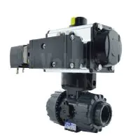 Pneumatic Actuated Durapipe VKD PVC Ball Valve - with HP Actuator - 3