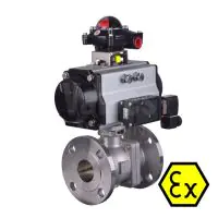 ATEX 90D Pneumatic Actuated PN16 Ball Valve - 3