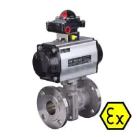 ATEX 90D Pneumatic Actuated PN16 Ball Valve - 2