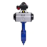 Pneumatic Actuated Wafer Pattern Butterfly Valve - NBR Lined - 4