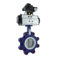 Pneumatic Actuated Lugged PN16 Butterfly Valve - PTFE Lined - 2