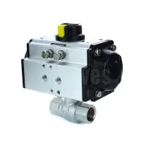 Pneumatic Actuated Economy Screwed 2 Way Brass Ball Valve - 1