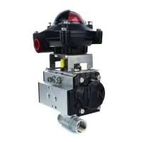 Pneumatic Actuated Economy Screwed 2 Way Brass Ball Valve - 4