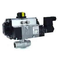 Pneumatic Actuated Economy Screwed 2 Way Brass Ball Valve - 3