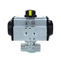 Pneumatic Actuated Economy Screwed 2 Way Brass Ball Valve - 2