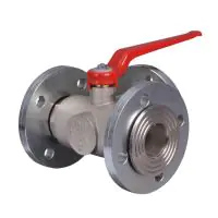 3 Way Brass Ball Valve Flanged PN16 - 1