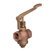 Bronze Globe Valve Self Closing Lever Screwed BSPP - 0
