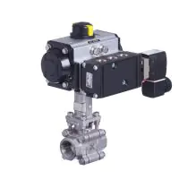 Pneumatic Actuated High Temperature Screwed Ball Valve - 1
