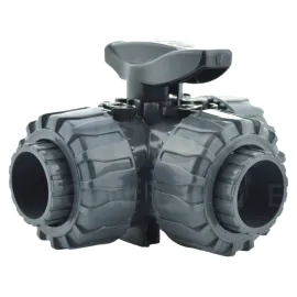 Durapipe TKD 3 Way PVC Metric Solvent Socket Ball Valve