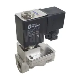 ATEX Stainless Steel 0.5-10 Bar Servo Assisted Solenoid Valve