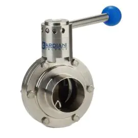 Bardiani Plain Inch Weld End Hygienic Butterfly Valve