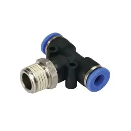 Polymer Branch Swivel Tee Taper Thread Fitting
