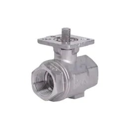 2 Piece Full Bore Direct Mount Ball Valve (Bare Stem)