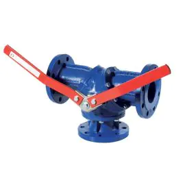 Cast Iron Ball Valve 3 Way Diverter Flanged PN16 T Port
