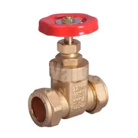 Compression End Brass Gate Valve Handwheel