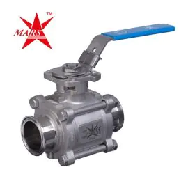 Mars Ball Valve Series 77SN 3 Piece Hygienic Tri-Clamp