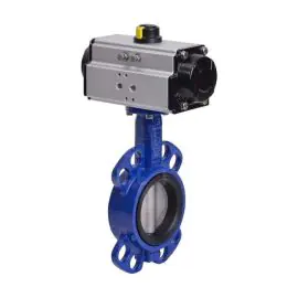 Pneumatic Actuated WRAS Approved Wafer Pattern Butterfly Valve