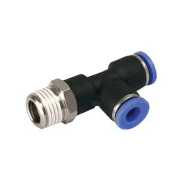 Polymer Run Swivel Tee Taper Thread Fitting