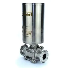 Stainless Steel Pneumatic Actuated Sanitary Ball Valve Tri Clamp