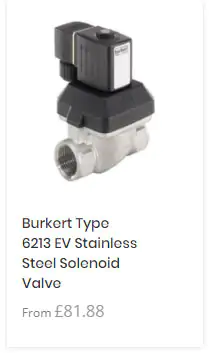 Burkert 6213 Stainless Steel Solenoid Valve